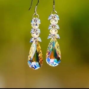 Earrings Women's Long Tassel Crystal Drop New f78